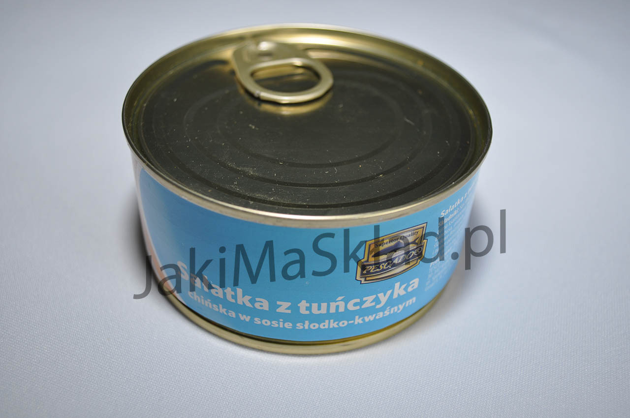 Sałatka z tuńczyka chińska w sosie słodko-kwaśnym